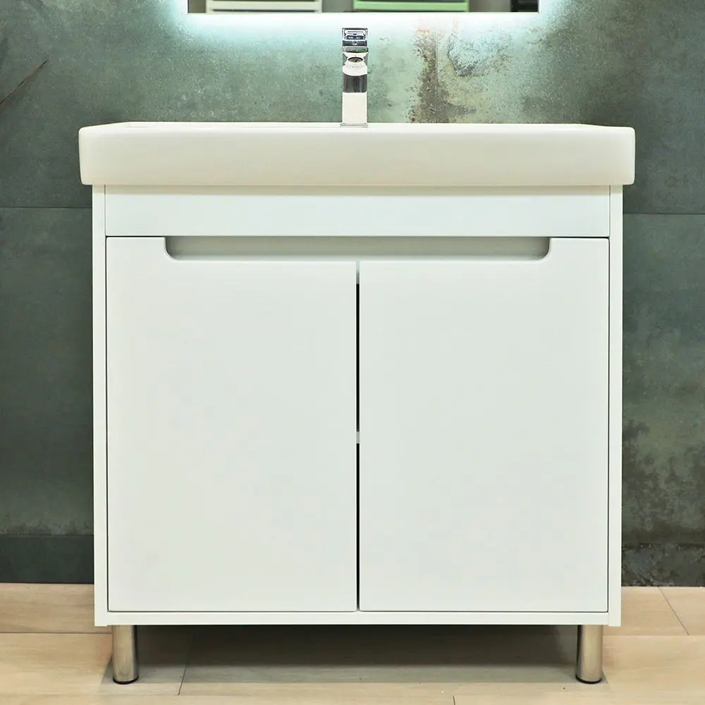 Dulap sub lavoar cu picioare Bayro Venus Neon 800 (White)