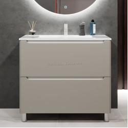 Тумба под умывальник Bayro Bergamo 1000 (Light Grey/White)