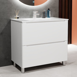 Tumba sub lavoar Bayro Bergamo 1000 (White Matte) Thumb