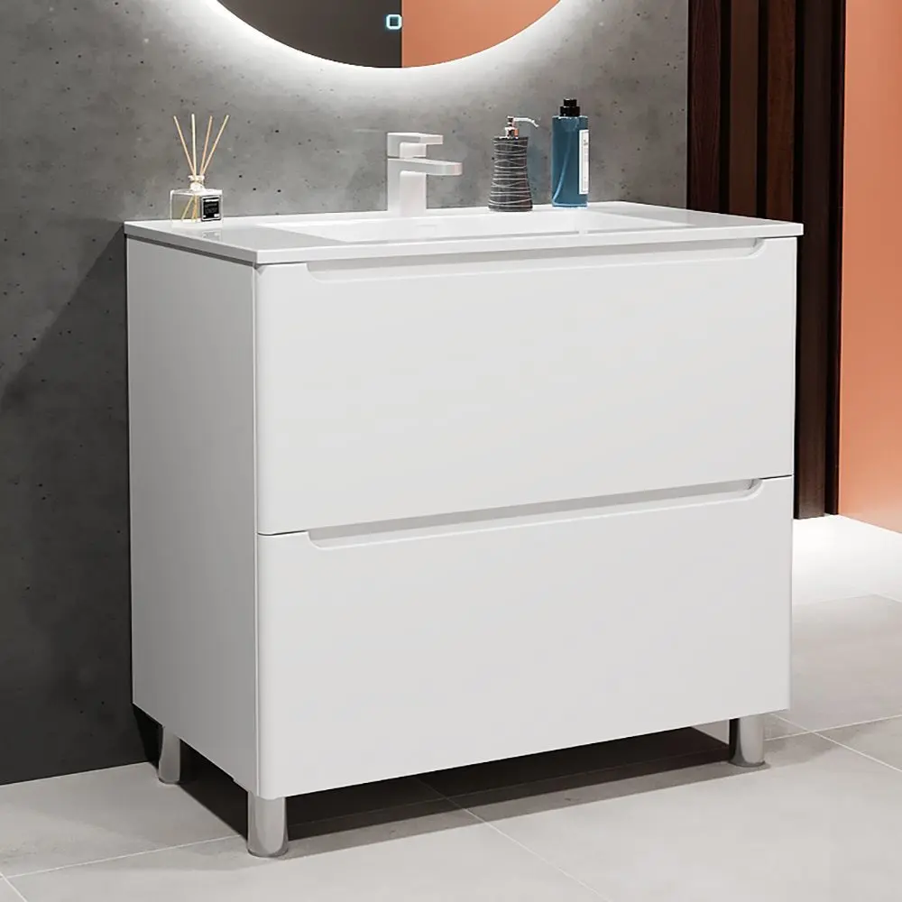 Tumba sub lavoar Bayro Bergamo 1000 (White Matte) - 2