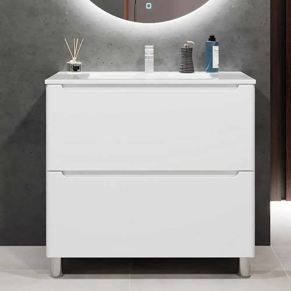 Tumba sub lavoar Bayro Bergamo 1000 (White Matte)