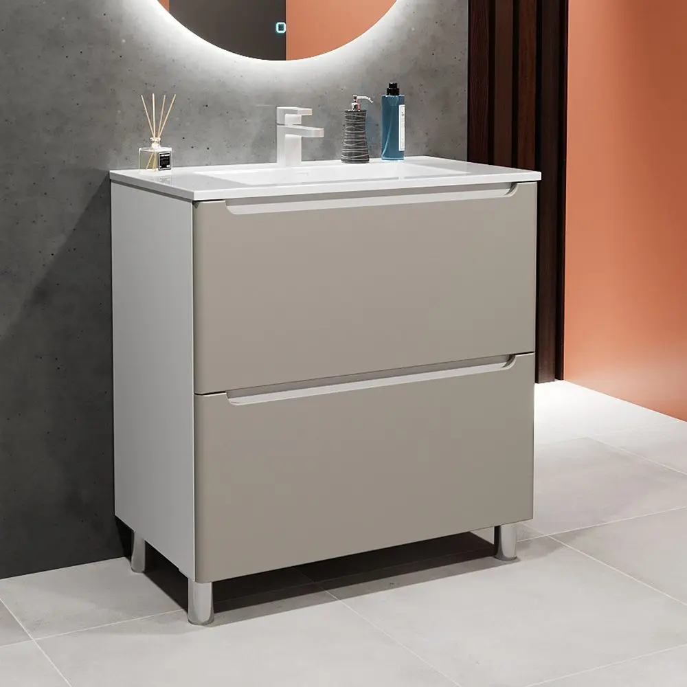 Tumba sub lavoar Bayro Bergamo 800 (Light Grey/White) - 2