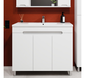 Dulap sub lavoar Bayro Etna Duo 1000 (White Matte)