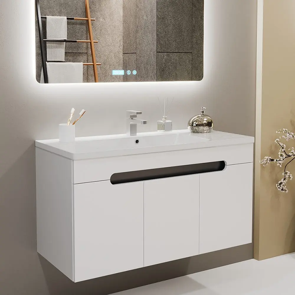 Tumba sub lavoar Bayro Etna Duo 1000 (White Matte) - 2
