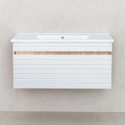 Tumba sub lavoar Bayro Onica Atria 1000 (White Matte/Sonoma Oak)