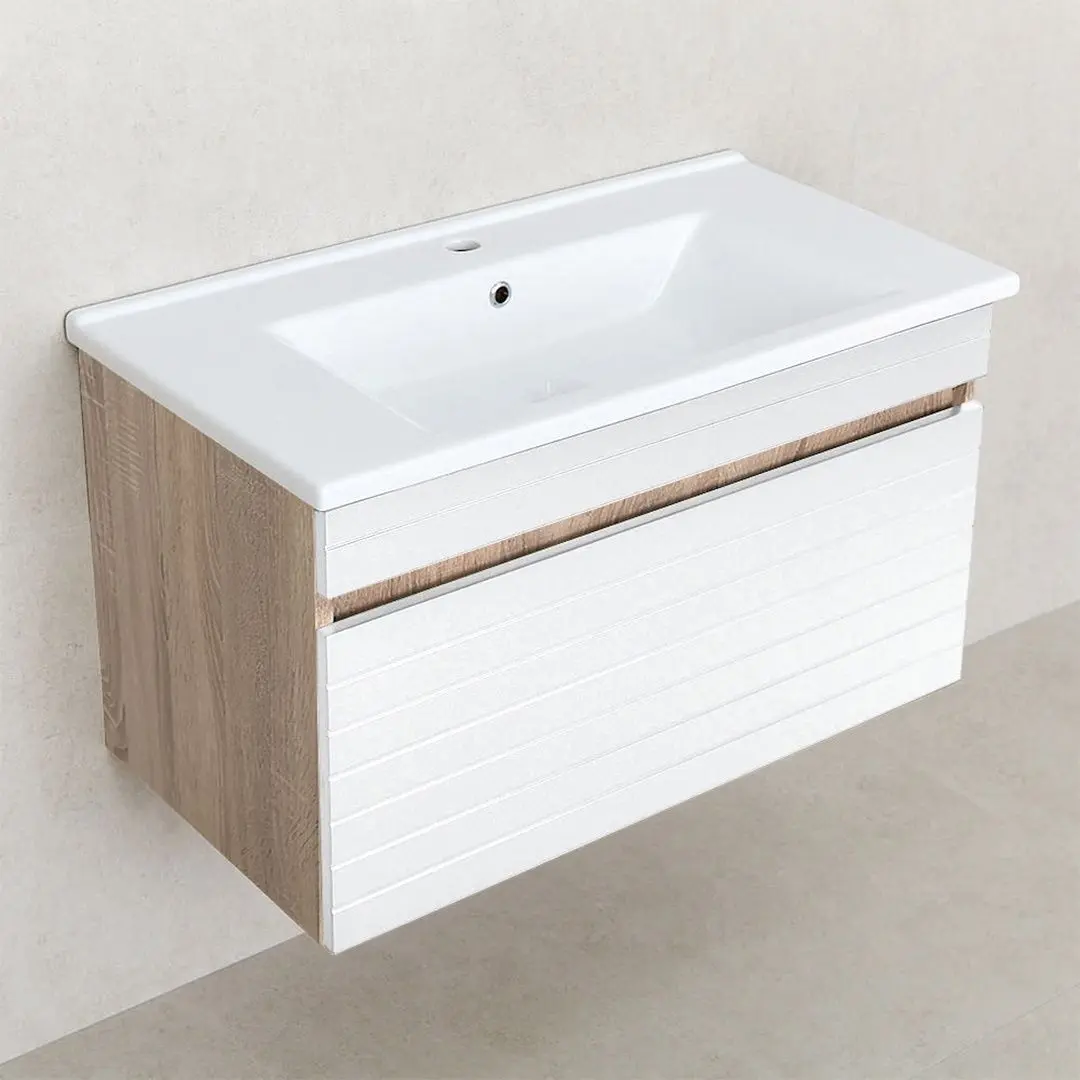 Tumba sub lavoar Bayro Onica Atria 850 (White Matte/Sonoma Oak)