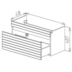 Tumba sub lavoar Bayro Onica Atria 850 (White Matte/Sonoma Oak) Thumb
