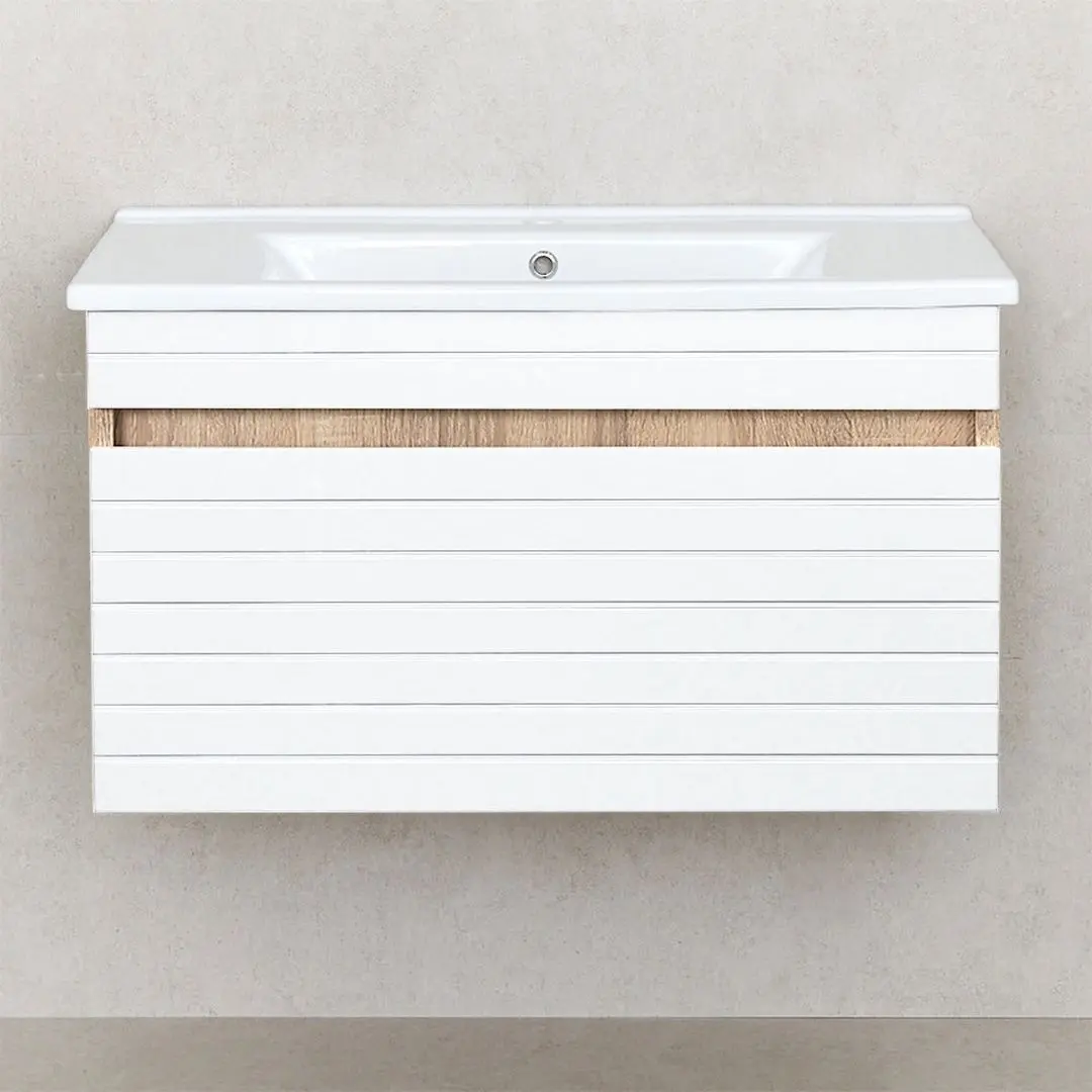 Tumba sub lavoar Bayro Onica Atria 850 (White Matte/Sonoma Oak)