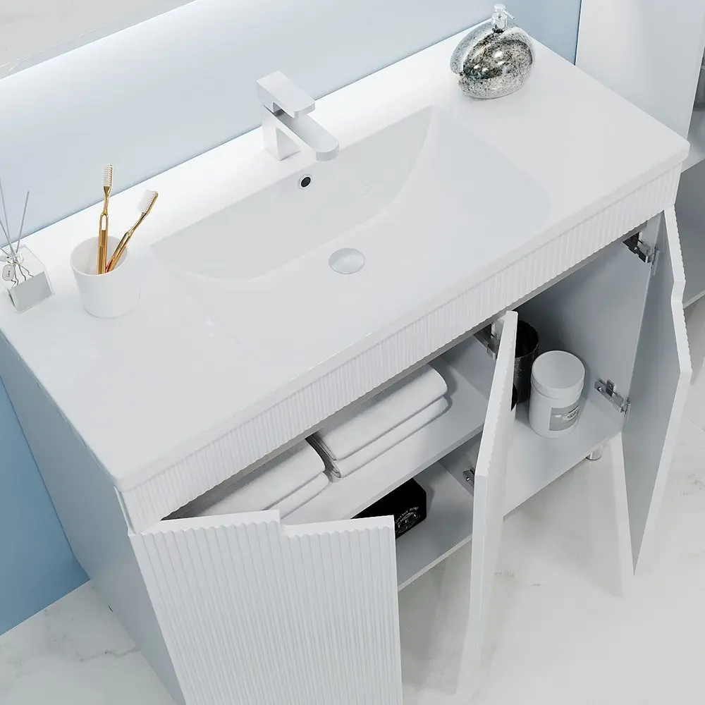 Тумба под умывальник Bayro Positano Duo 1000 (White Matte) - 5