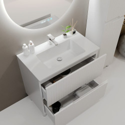 Tumba sub lavoar Bayro Santos 1000 (White Matte) Thumb