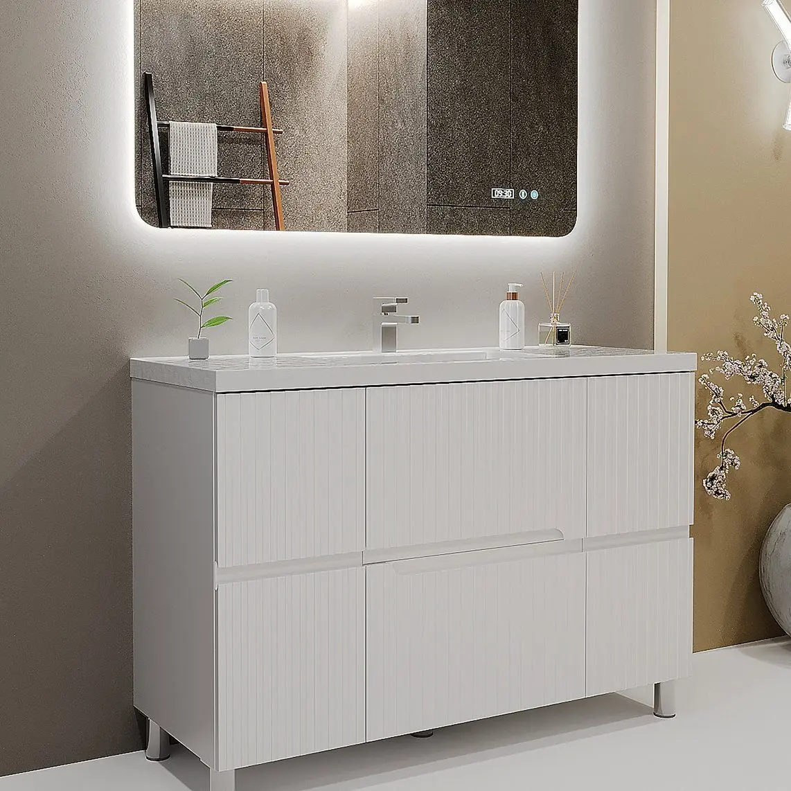 Tumba sub lavoar Bayro Santos 1200 (White Matte) - 2