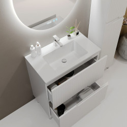 Tumba sub lavoar Bayro Santos 600 (White Matte) Thumb