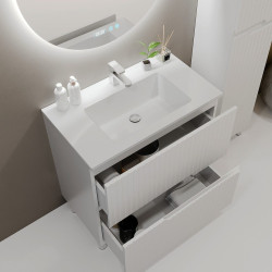 Tumba sub lavoar Bayro Santos 800 (White Matte) Thumb