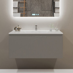 Тумба под умывальник Bayro Sensi 1000 подвесная (Light Grey/Black)