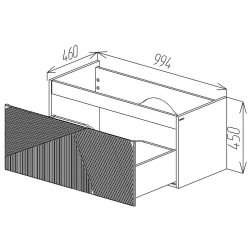 Dulap sub lavoar Bayro Sensi 1000 (White Matte) Thumb