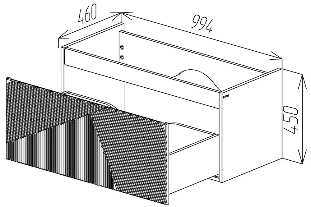 Dulap sub lavoar Bayro Sensi 1000 (White Matte)