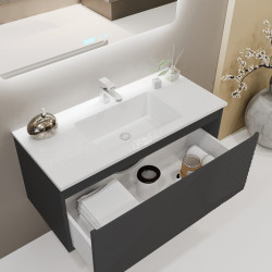 Тумба под умывальник Bayro Sensi 800 подвесная (Black) Thumb