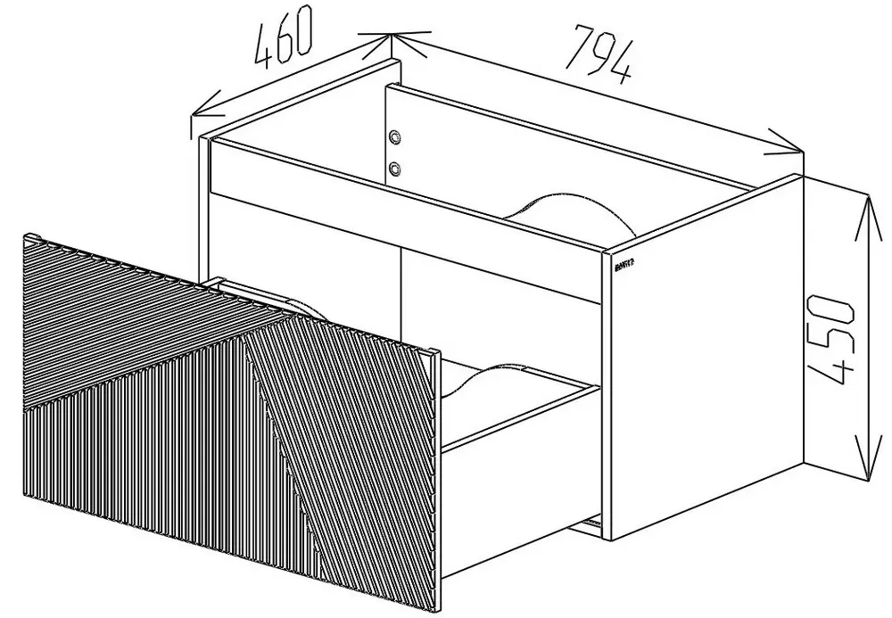 Dulap sub lavoar Bayro Sensi 800 (White Matte)