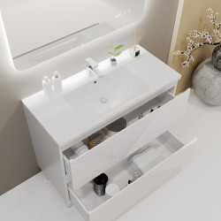 Tumba sub lavoar Bayro Sensi 800 (White Matte) Thumb
