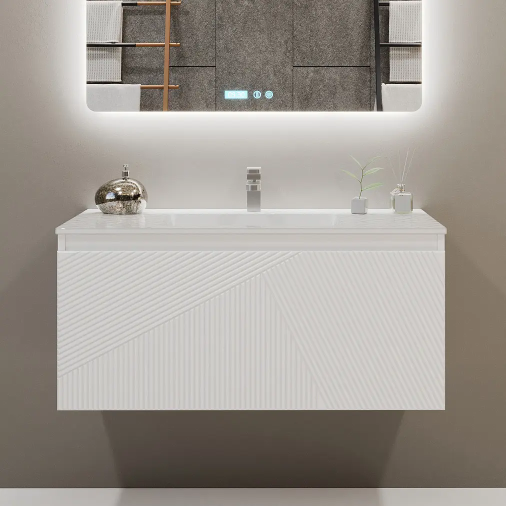 Dulap sub lavoar Bayro Sensi 800 (White Matte)