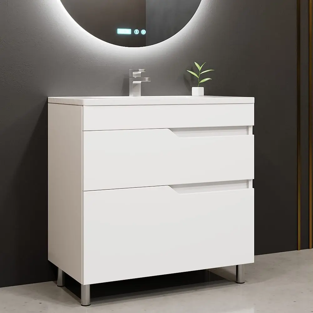 Tumba sub lavoar Bayro Teona 1000 (White Matte) - 2