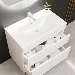 Tumba sub lavoar Bayro Teona 1000 (White Matte) Thumb