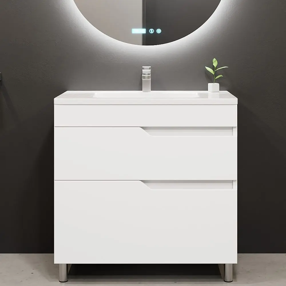 Tumba sub lavoar Bayro Teona 1000 (White Matte)