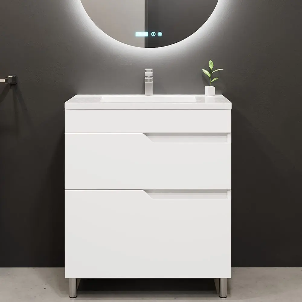 Tumba sub lavoar Bayro Teona 600 (White Matte)