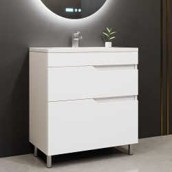 Tumba sub lavoar Bayro Teona 700 (White Matte) Thumb