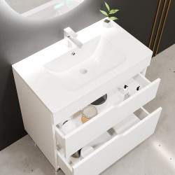 Tumba sub lavoar Bayro Teona 700 (White Matte) Thumb
