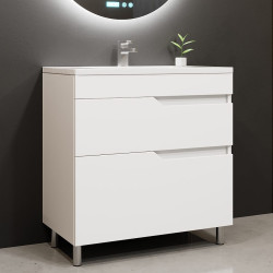 Tumba sub lavoar Bayro Teona 800 (White Matte) Thumb