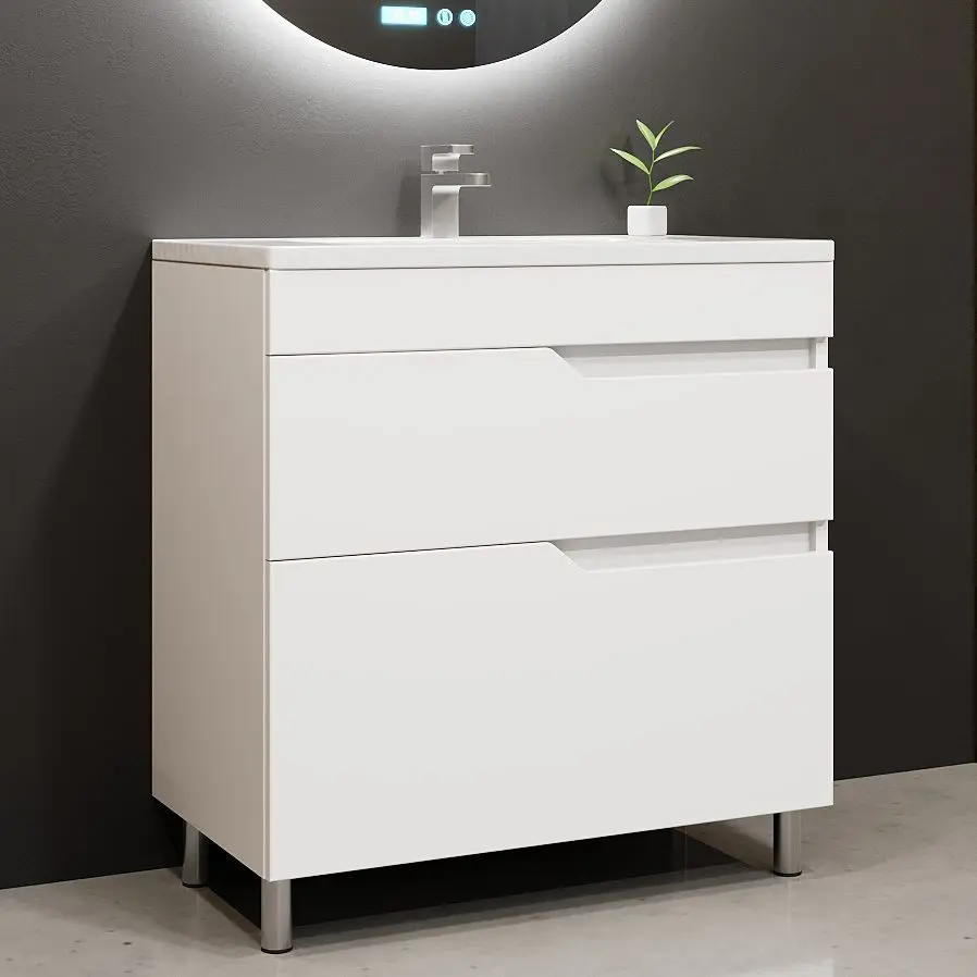 Tumba sub lavoar Bayro Teona 800 (White Matte) - 2