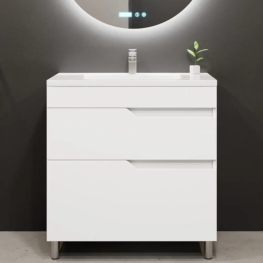 Tumba sub lavoar Bayro Teona 800 (White Matte)