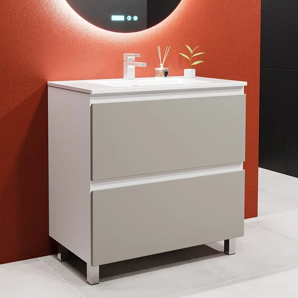 Tumba sub lavoar Bayro Wings 1000 (Light Grey/White) - 2