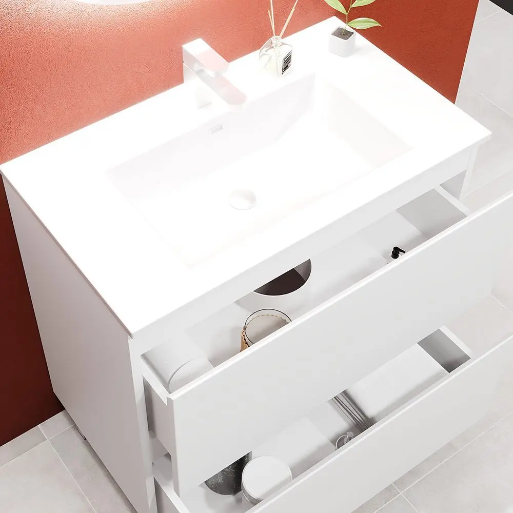 Tumba sub lavoar Bayro Wings 1000 (White Matte) - 3