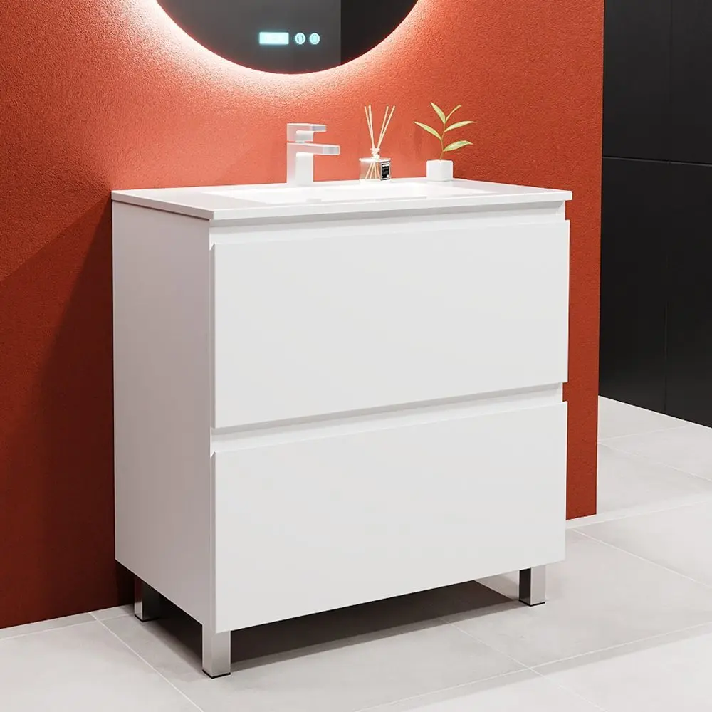 Tumba sub lavoar Bayro Wings 800 (White Matte) - 2
