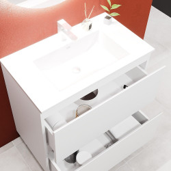 Tumba sub lavoar Bayro Wings 800 (White Matte) Thumb