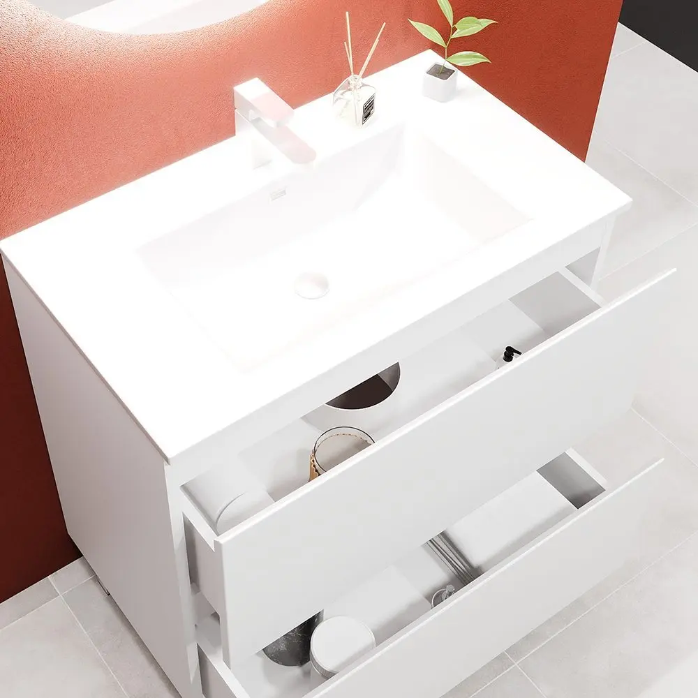 Tumba sub lavoar Bayro Wings 800 (White Matte) - 3