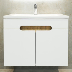 Dulap sub lavoar suspendat Bayro Etna Duo 700 (White Matte) Thumb