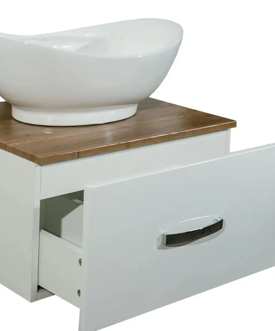 Set dulap cu lavoar Daphne (White/Brown) - 3