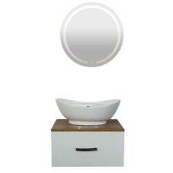 Set dulap cu lavoar Daphne (White/Brown) Thumb