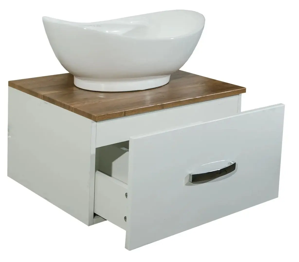 Set dulap cu lavoar Daphne (White/Brown)