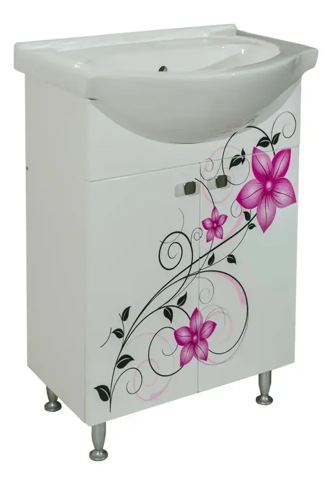 Set dulap cu lavoar Print 55 (White/Purple) - 3