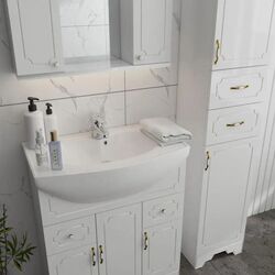 Set dulap cu lavoar Rustik Antik (White) Thumb