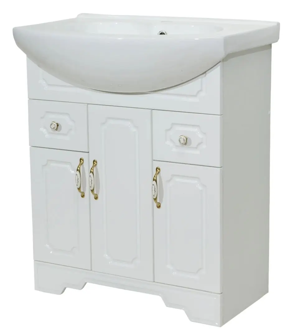 Set dulap cu lavoar Rustik Antik (White)
