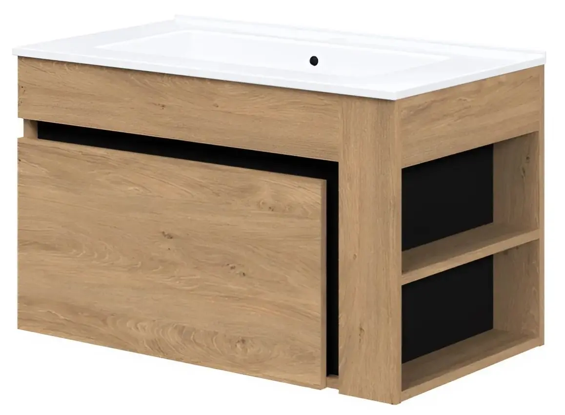 Dulap sub lavoar Halmar Duesa SU-80 (Craft Oak Gold/Black)