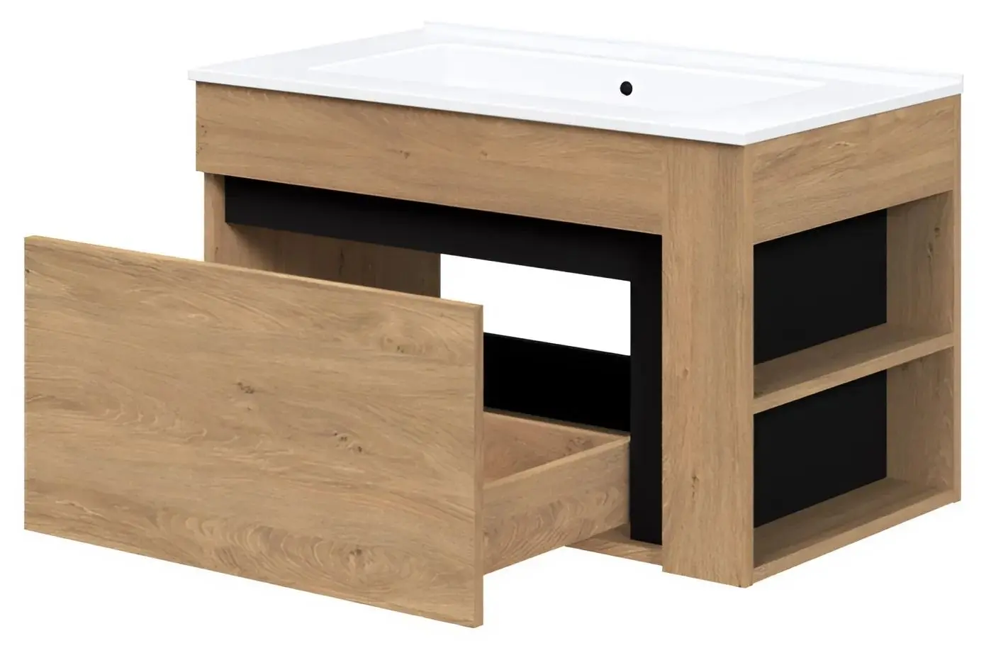 Dulap sub lavoar Halmar Duesa SU-80 (Craft Oak Gold/Black)