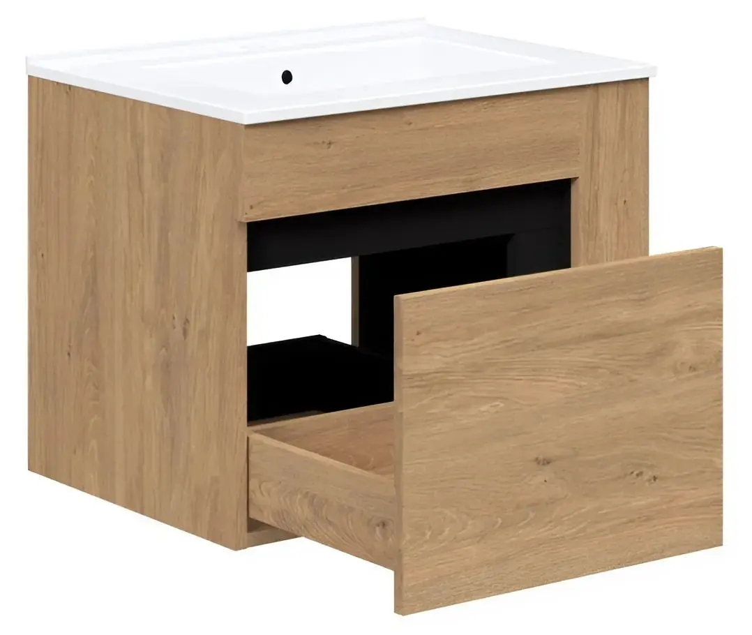 Dulap sub lavoar Halmar Duesa SU-60 (Craft Oak Gold/Black)