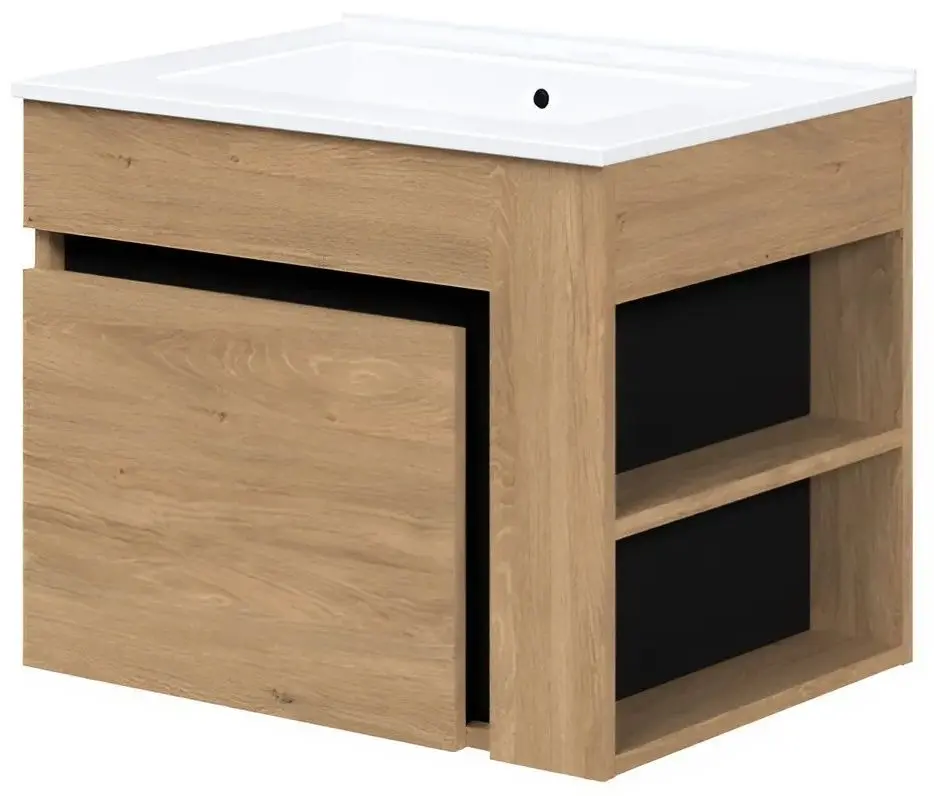 Dulap sub lavoar Halmar Duesa SU-60 (Craft Oak Gold/Black)