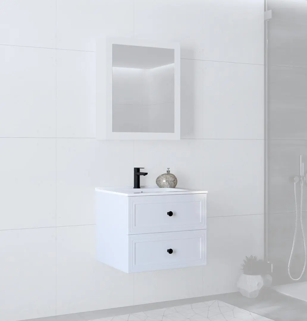 Dulap sub lavoar Halmar Toreto SU-60 (White Matt)